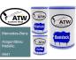 Preview: Mercedes-Benz, Aragonitblau Metallic, 5941: 500ml Lackdose + 500ml Klarlack + 250ml Härter - Set, von ATW Autoteile West.